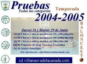 Pruebas Temporada 2004-2005