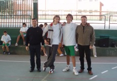 El Concejal de Deportes Juan Miguel Gómez
y nuestro presidente Javier Debón
con los ganadores del 2ball en categoría de mayores