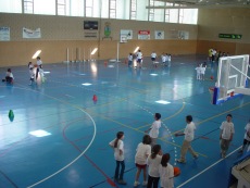 Todas las pistas del Polideportivo se llenaron de niños y niñas