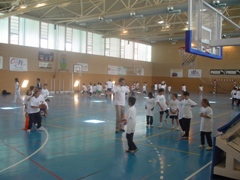 Todas las pistas del Polideportivo se llenaron de niños y niñas