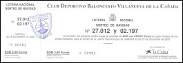 Papeleta de la Lotería de Navidad